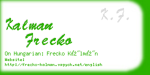 kalman frecko business card